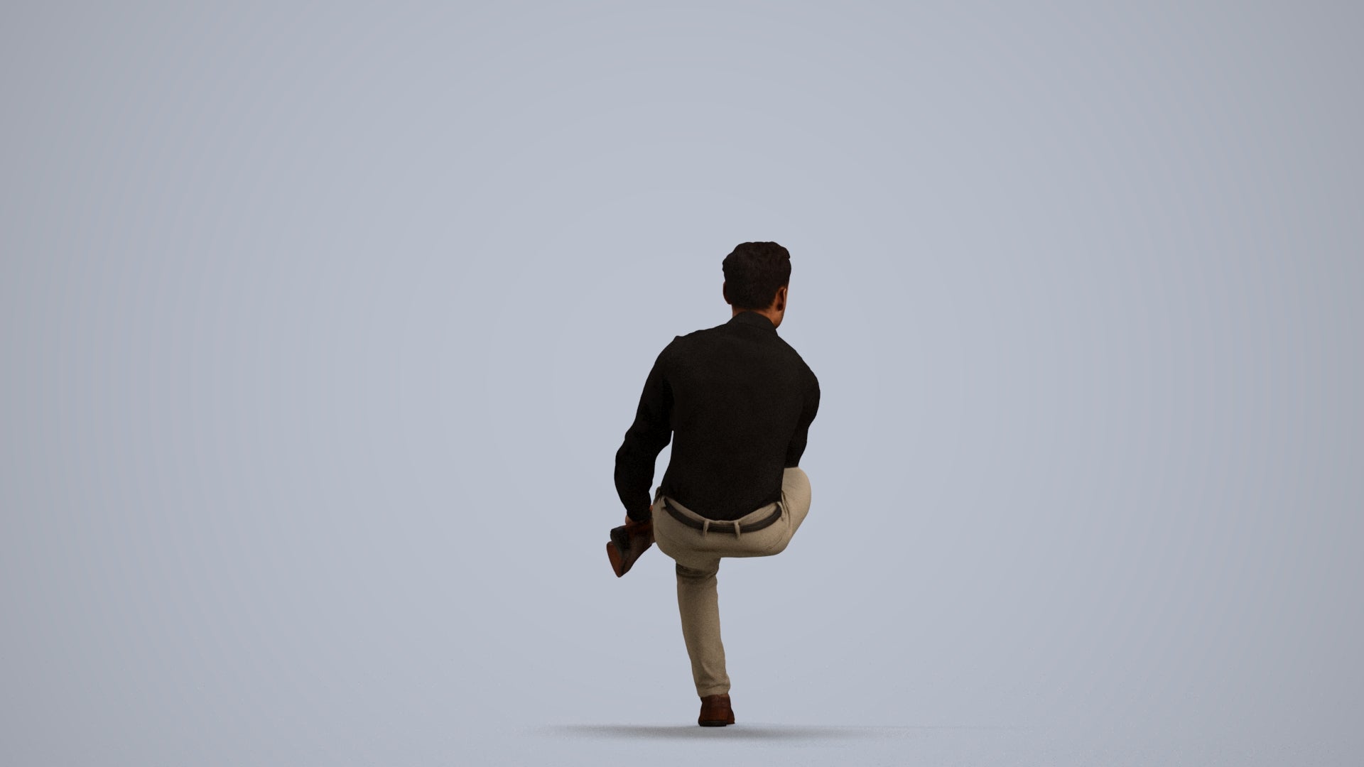 realistic 3D man business, scanned archviz people for Blender and 3ds Max, front view render