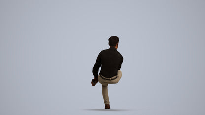 realistic 3D man business, scanned archviz people for Blender and 3ds Max, front view render