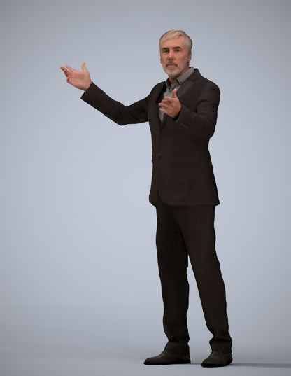 realistic 3D people man business, render-ready for V-Ray and Corona, FBX OBJ