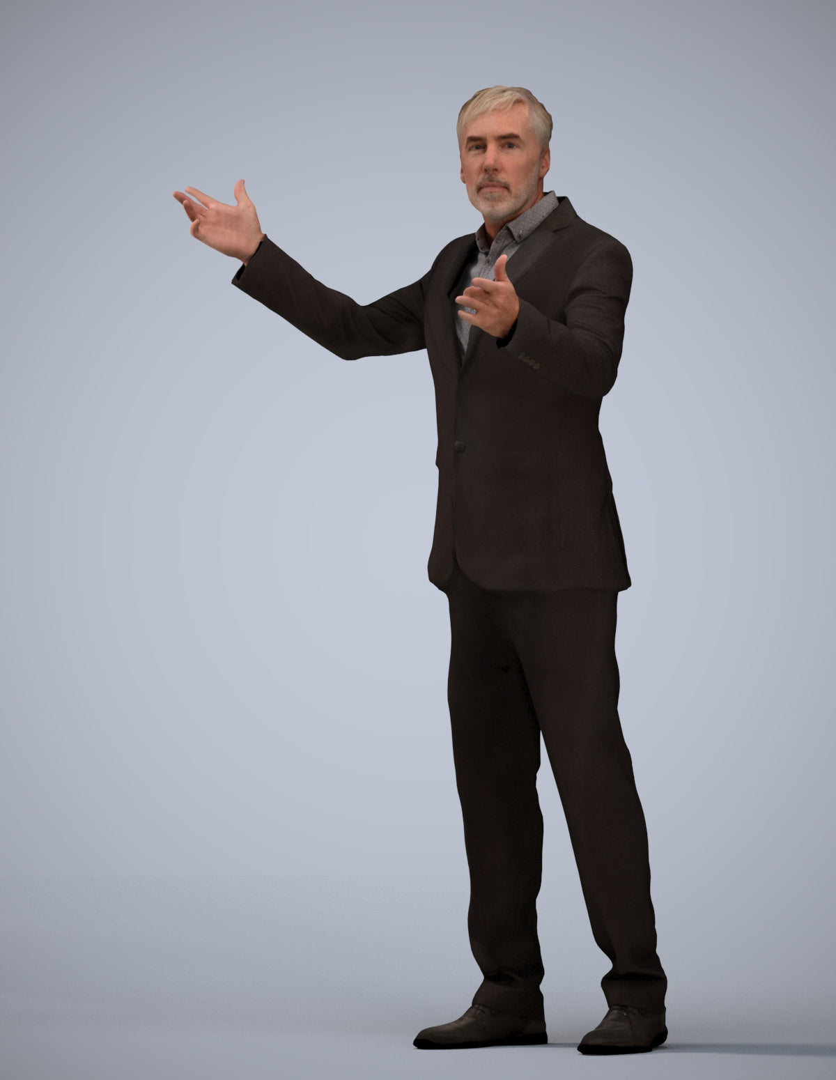 realistic 3D people man business, render-ready for V-Ray and Corona, FBX OBJ