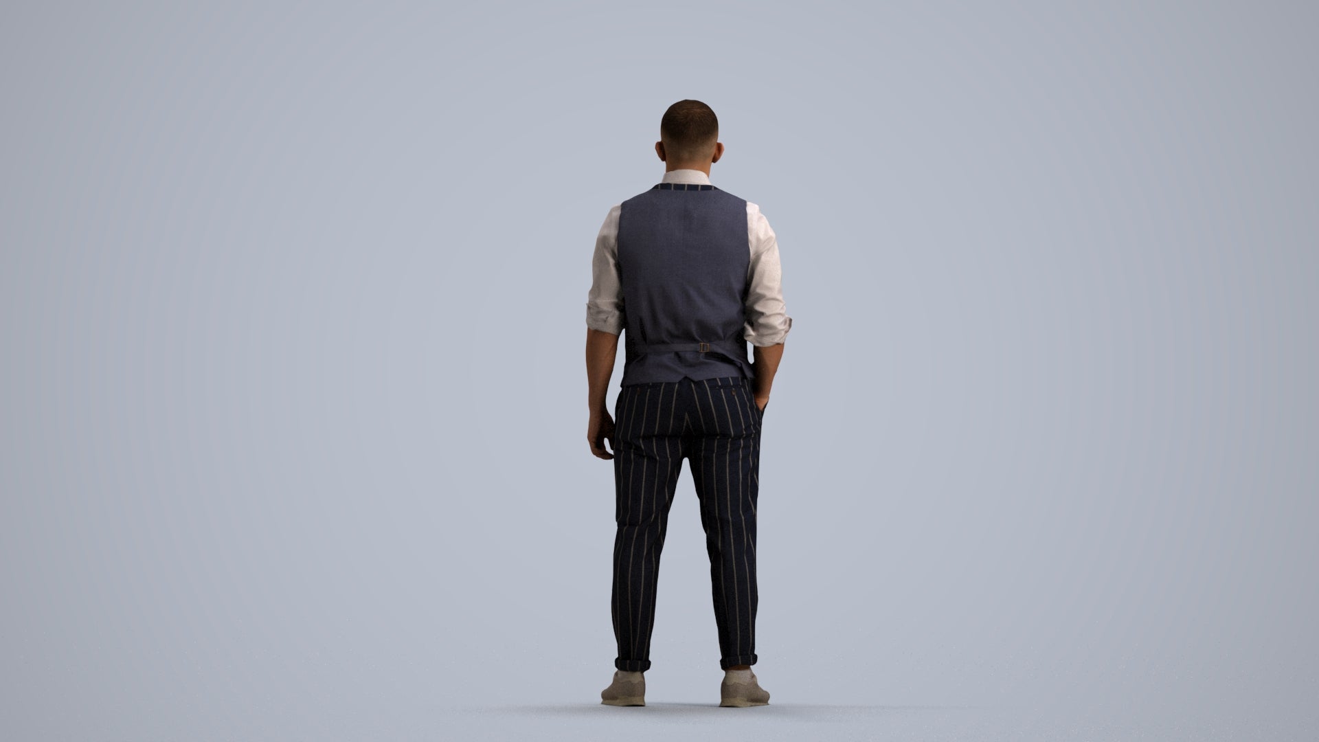 realistic 3D people man business, render-ready for V-Ray and Corona, FBX OBJ, front view render