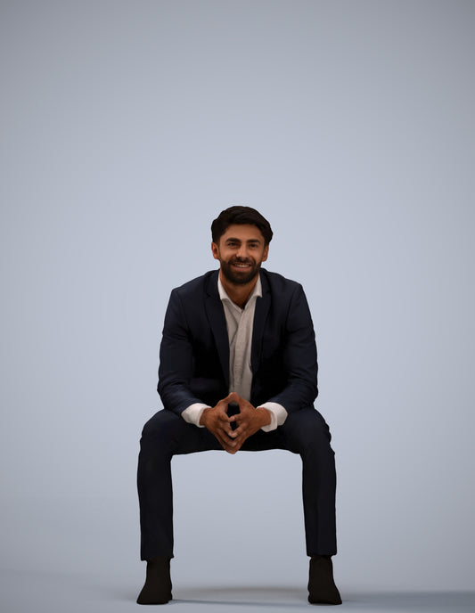 photogrammetry 3D man business, realistic human model archviz FBX