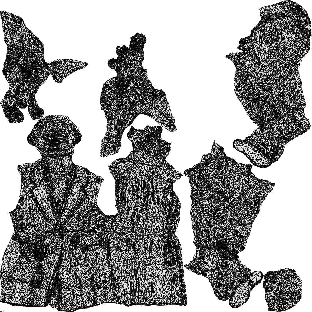 realistic 3D people woman casual cycling, render-ready for V-Ray and Corona, FBX OBJ, wireframe top-down view
