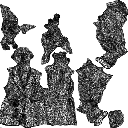 realistic 3D people woman casual cycling, render-ready for V-Ray and Corona, FBX OBJ, wireframe top-down view