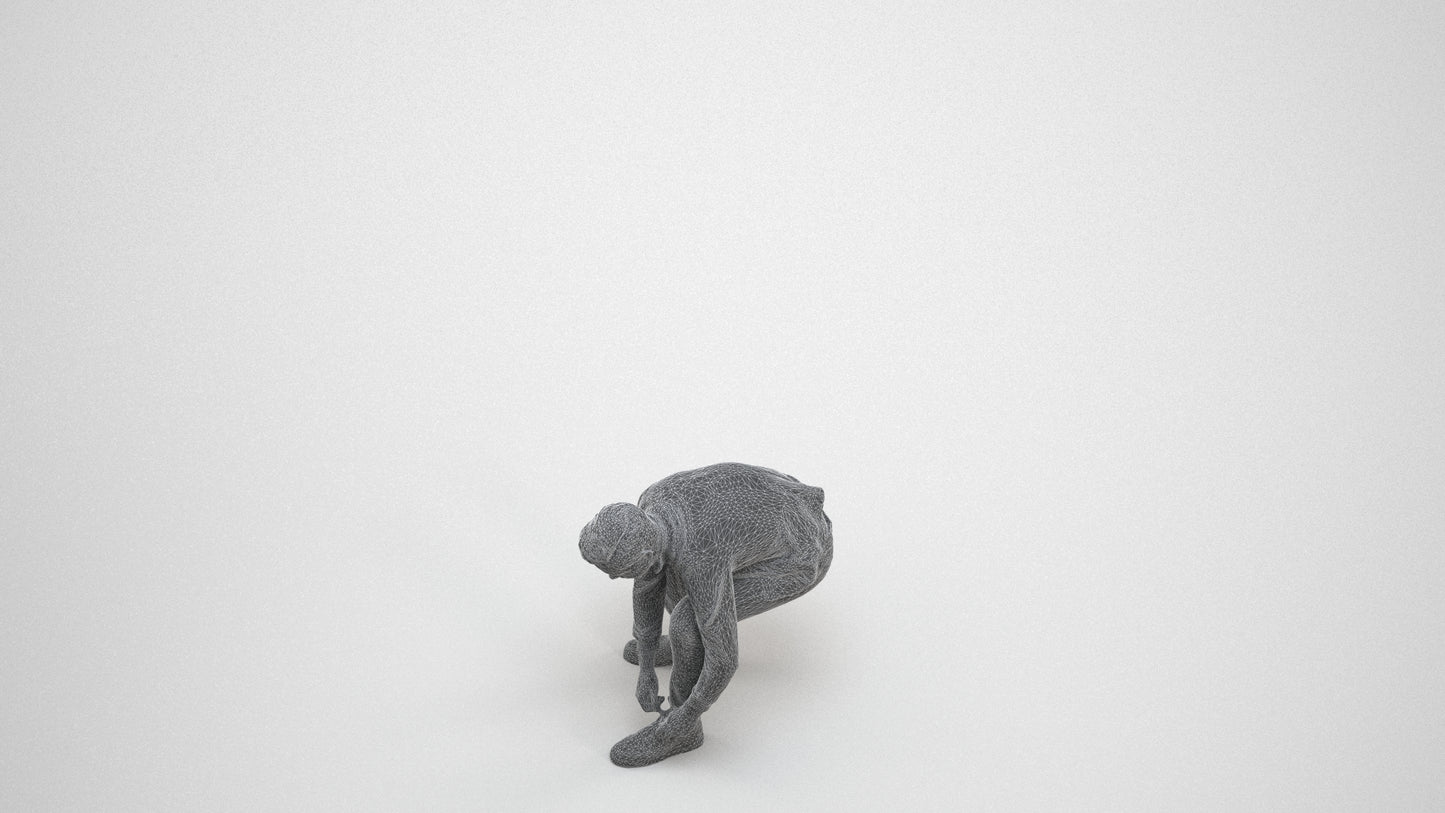 3D scanned boy kids casual, photorealistic archviz people for Enscape and SketchUp, wireframe three-quarter view