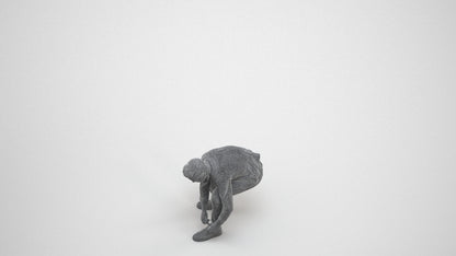 3D scanned boy kids casual, photorealistic archviz people for Enscape and SketchUp, wireframe three-quarter view
