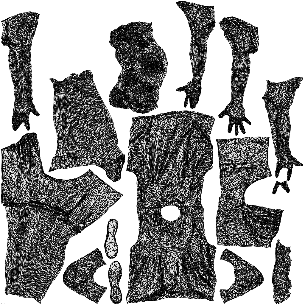 realistic 3D girl sport, scanned archviz people for Blender and 3ds Max, wireframe top-down view
