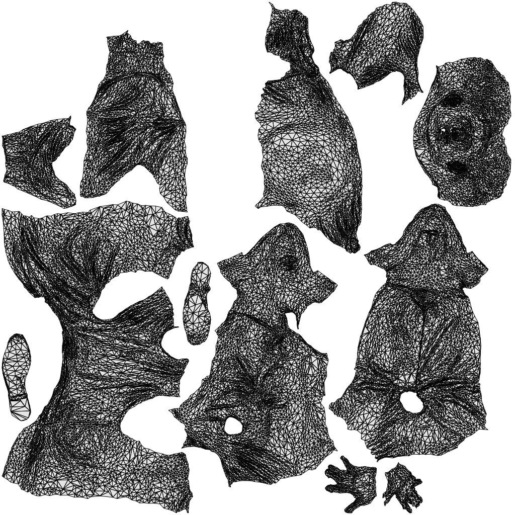 3D human model man casual sitting, photogrammetry scanned person for archviz, wireframe top-down view