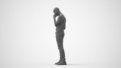 realistic 3D people man casual standing, render-ready for V-Ray and Corona, FBX OBJ, square thumbnail