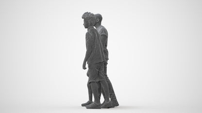 realistic 3D human girl casual kids, archviz people FBX OBJ for Blender, square thumbnail