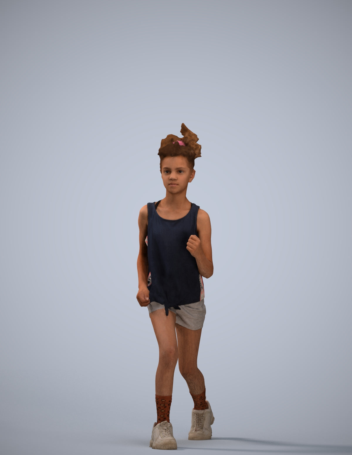 photogrammetry 3D girl sport kids, realistic human model archviz FBX