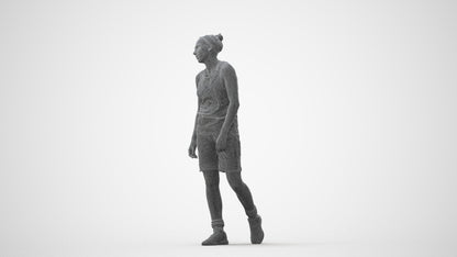 realistic 3D human woman sport, archviz people FBX OBJ for Blender, square thumbnail