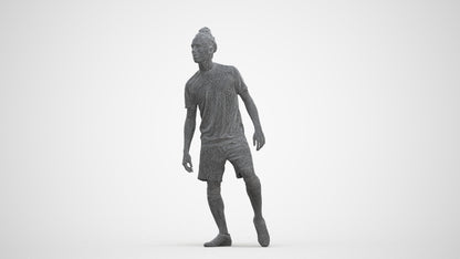 realistic 3D human man sport, archviz people FBX OBJ for Blender, three-quarter front view render