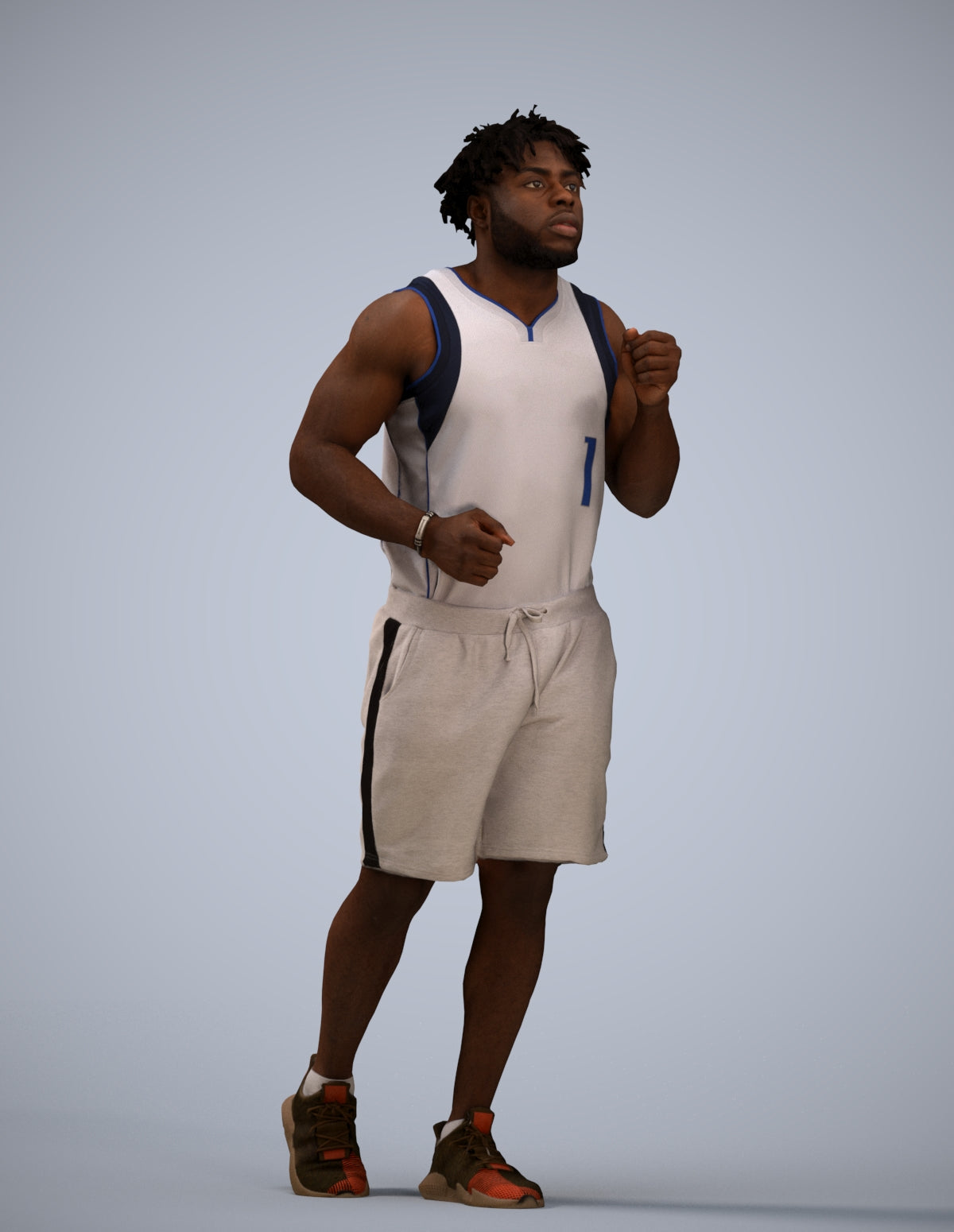 3D people model man sport, scanned human for 3ds Max rendering