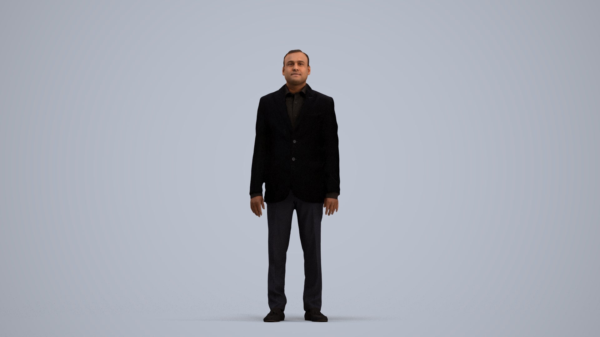 scanned 3D man formal standing, photogrammetry people for Enscape and V-Ray, standing pose render