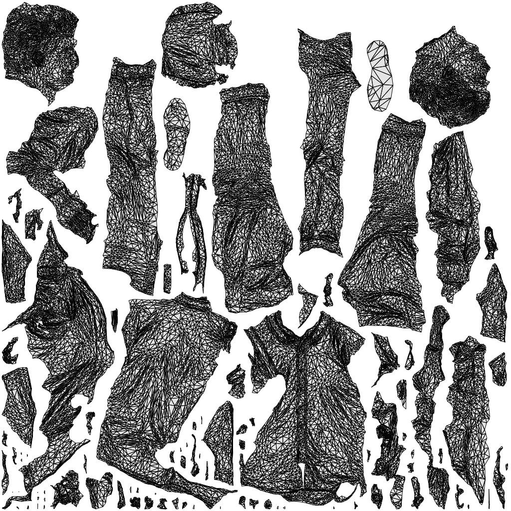 scanned 3D man casual walking, photogrammetry people for Enscape and V-Ray, wireframe top-down view
