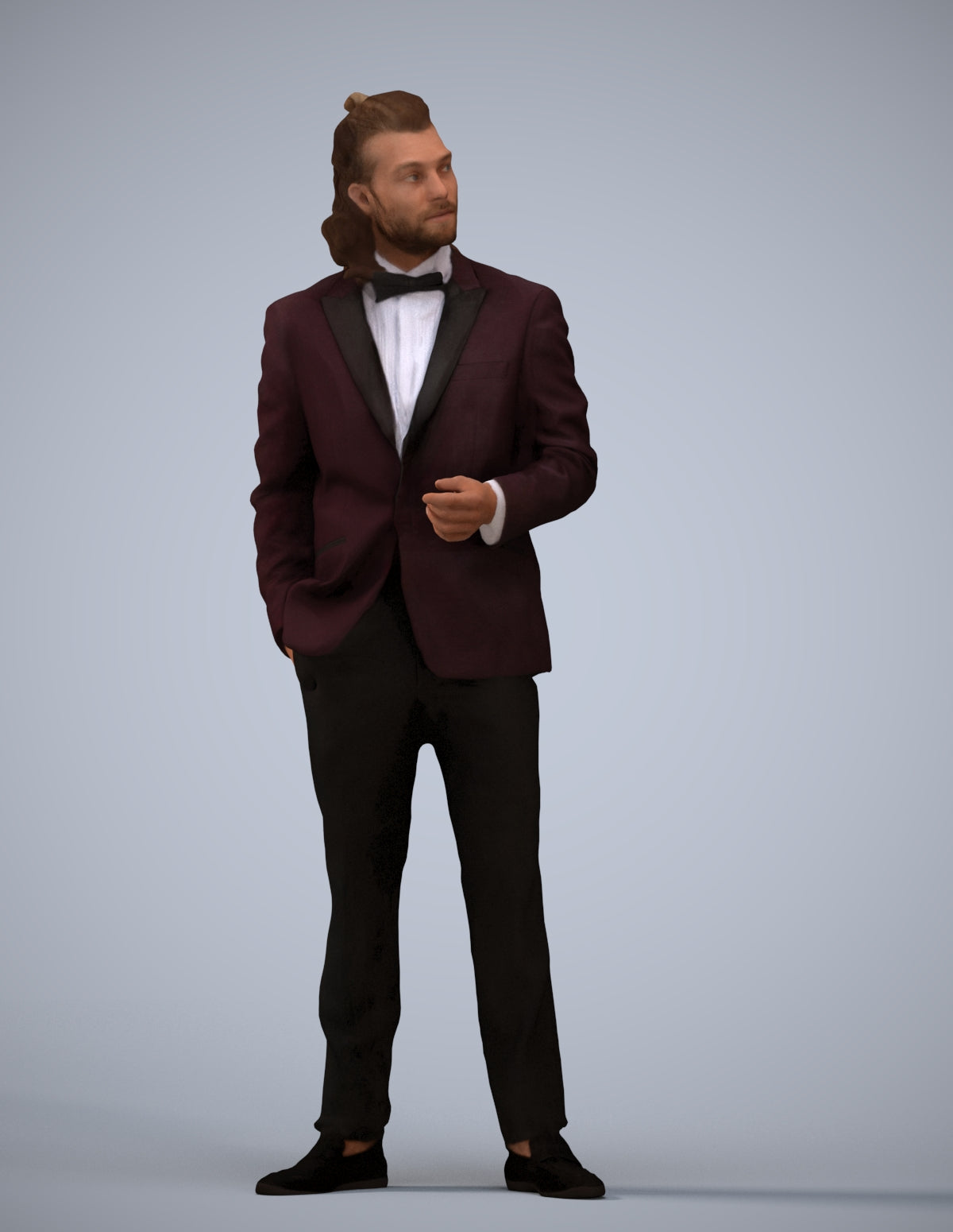 3D human model man formal formalaffairs, photogrammetry scanned person for archviz