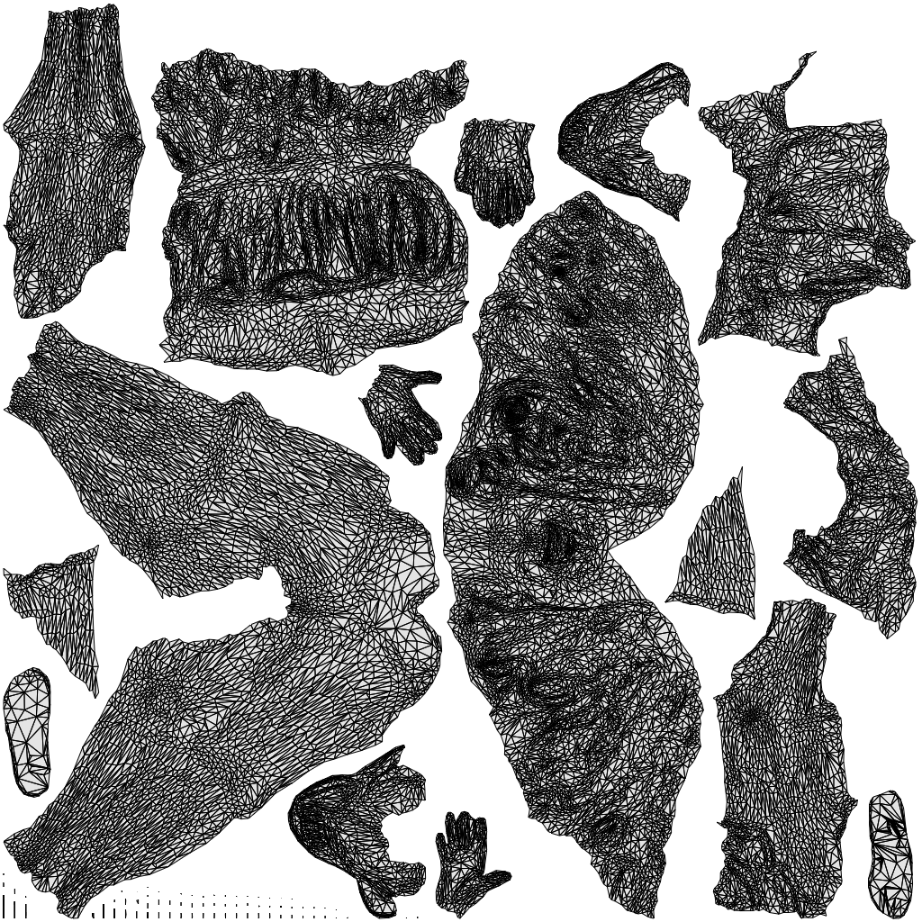 scanned 3D woman casual sitting, photogrammetry people for Enscape and V-Ray, wireframe top-down view