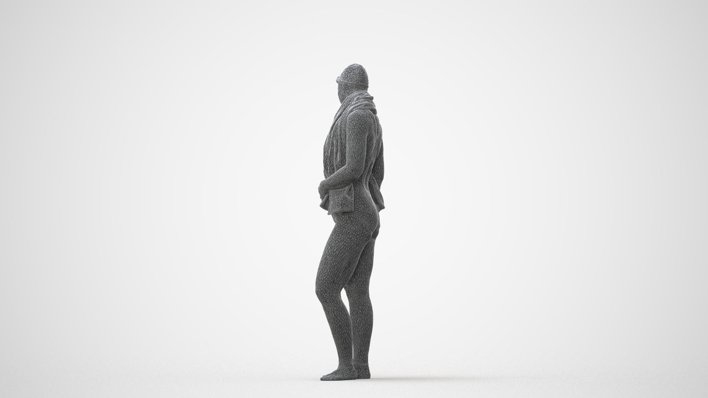 3D people model woman sport pool, scanned human for 3ds Max rendering, square thumbnail