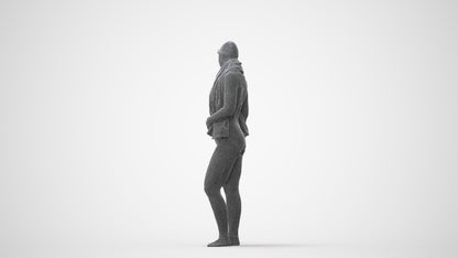 3D people model woman sport pool, scanned human for 3ds Max rendering, square thumbnail