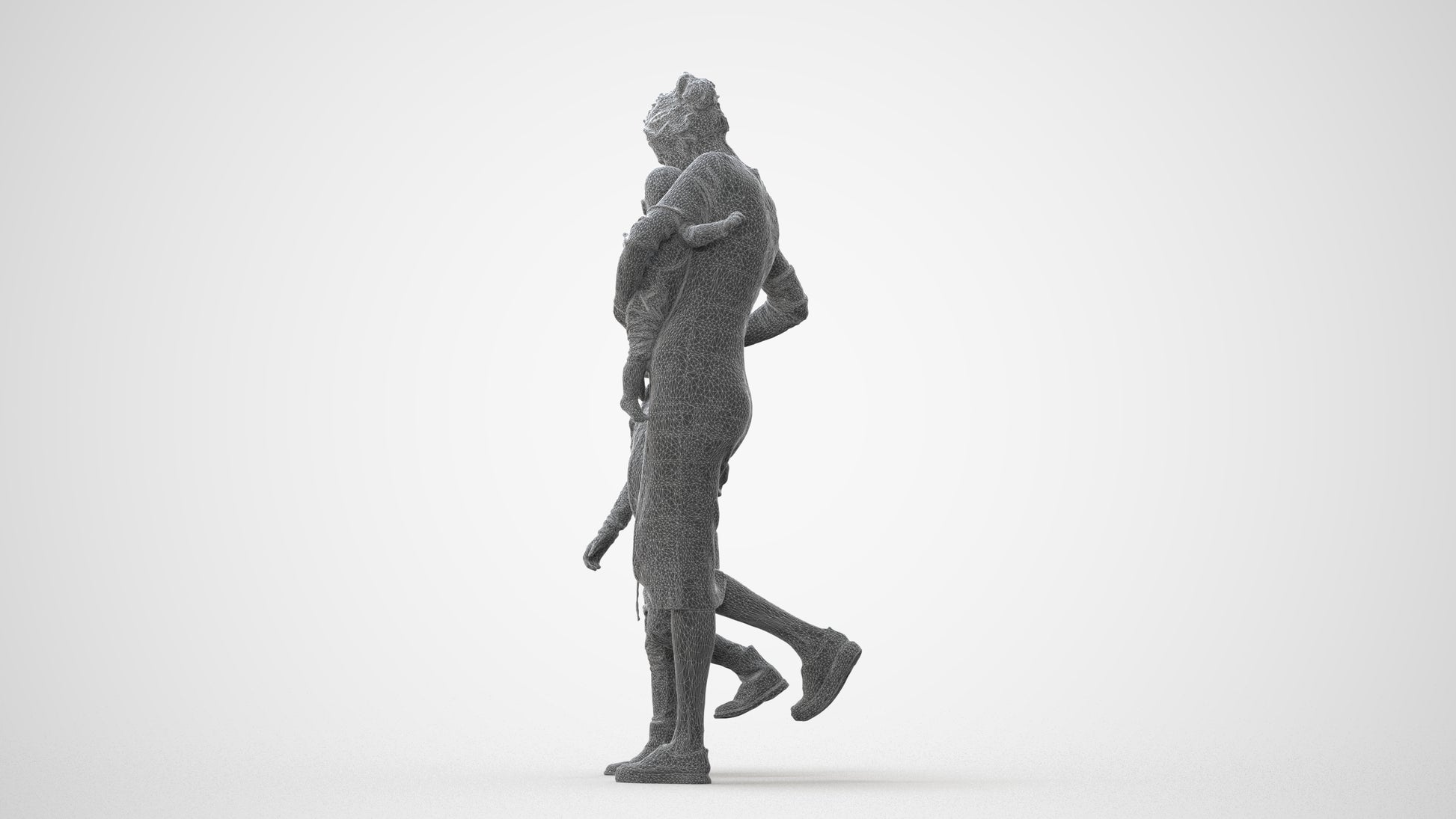 realistic 3D people girl casual kids, render-ready for V-Ray and Corona, FBX OBJ, square thumbnail