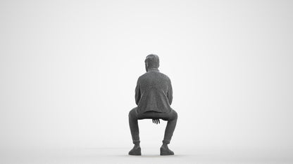 3D scanned boy kids casual, photorealistic archviz people for Enscape and SketchUp, wireframe front view