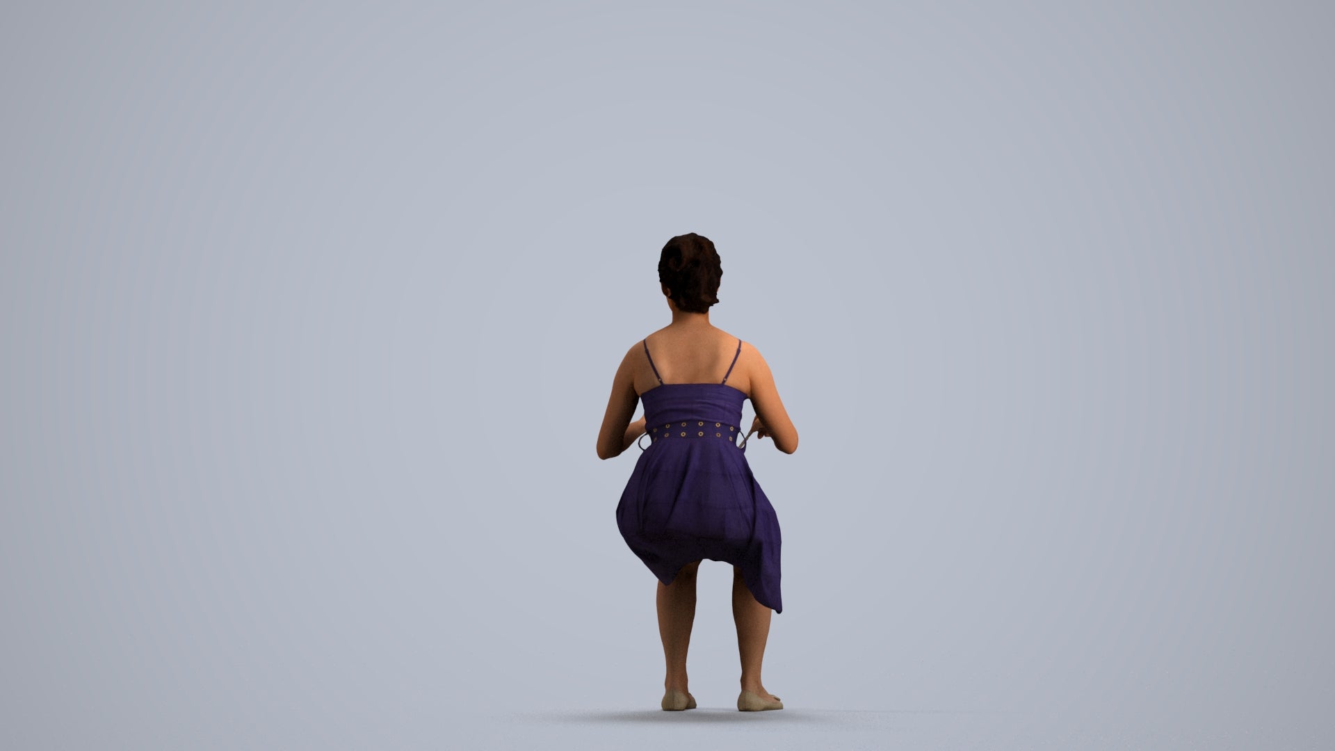 realistic 3D human woman formal formalaffairs, archviz people FBX OBJ for Blender, front view render