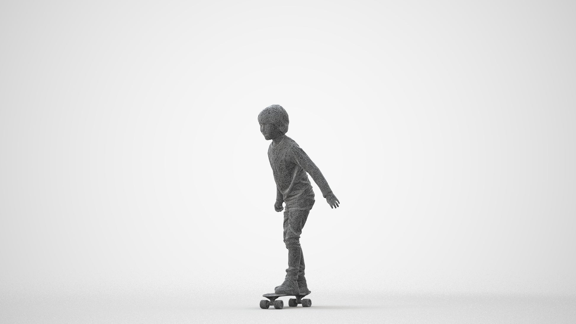 3D scanned boy kids casual, photorealistic archviz people for Enscape and SketchUp, square thumbnail