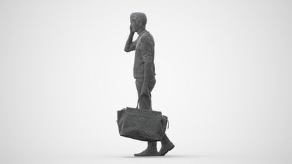 photogrammetry 3D man casual standing, realistic human model archviz FBX, square thumbnail