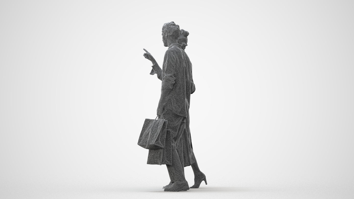 photogrammetry 3D man casual shopping, realistic human model archviz FBX, square thumbnail