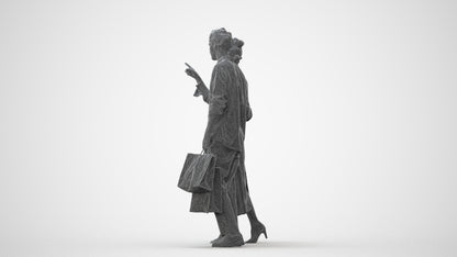 photogrammetry 3D man casual shopping, realistic human model archviz FBX, square thumbnail