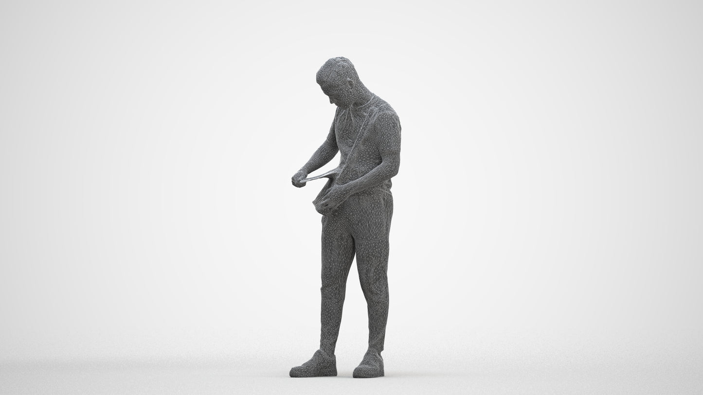 realistic 3D human boy casual kids, archviz people FBX OBJ for Blender, three-quarter front view render