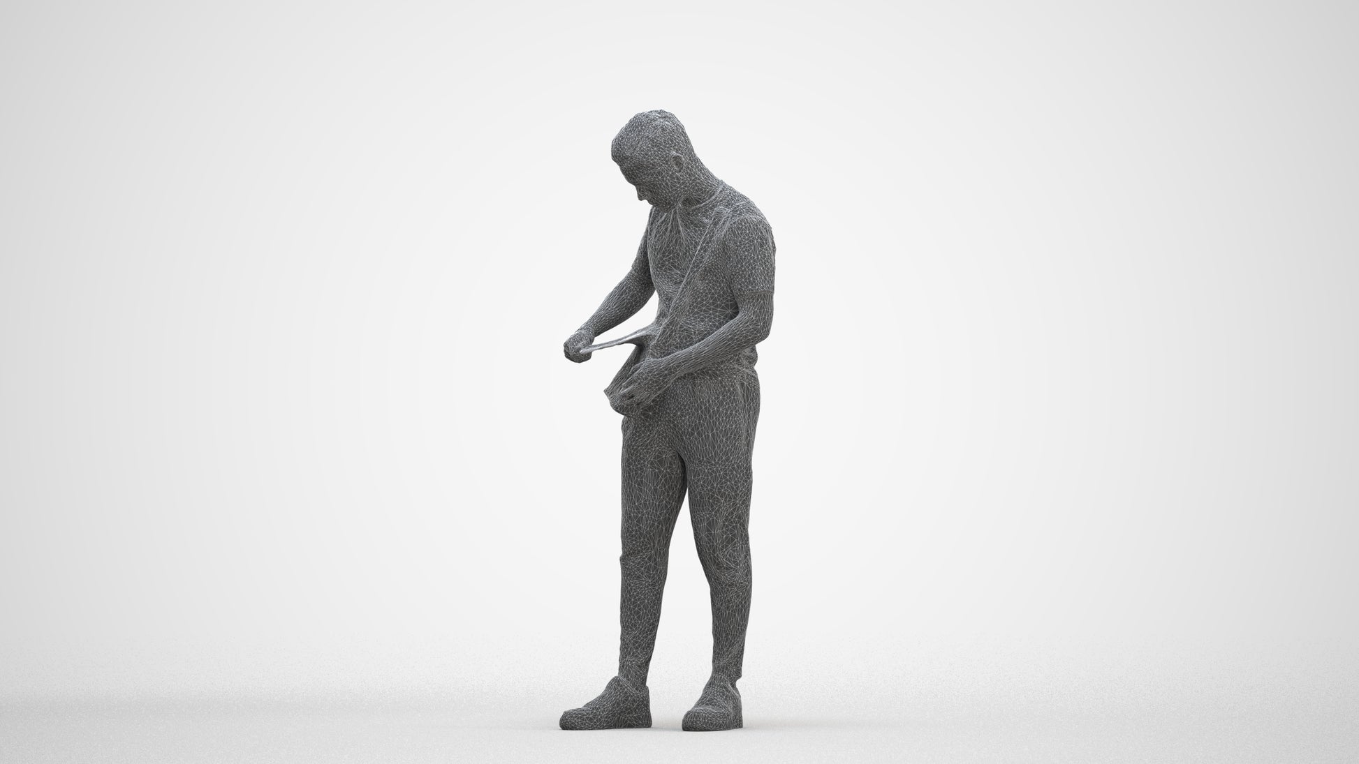 realistic 3D human boy casual kids, archviz people FBX OBJ for Blender, three-quarter front view render