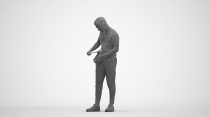 realistic 3D human boy casual kids, archviz people FBX OBJ for Blender, three-quarter front view render