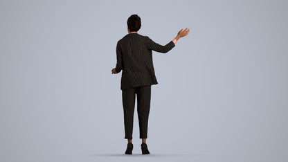 photogrammetry 3D woman business, realistic human model archviz FBX, front view render