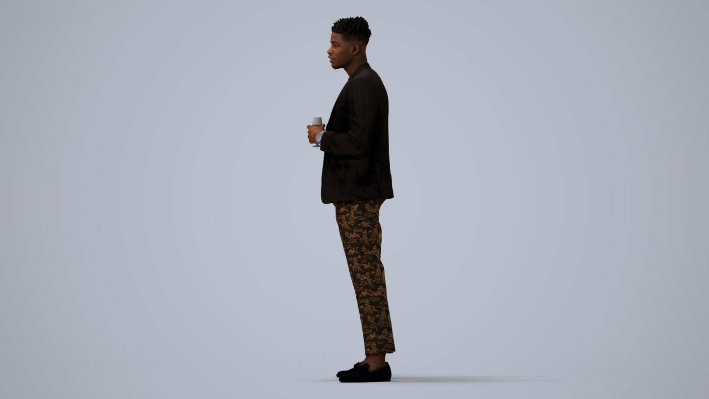 realistic 3D people man formal formalaffairs, render-ready for V-Ray and Corona, FBX OBJ, three-quarter view render