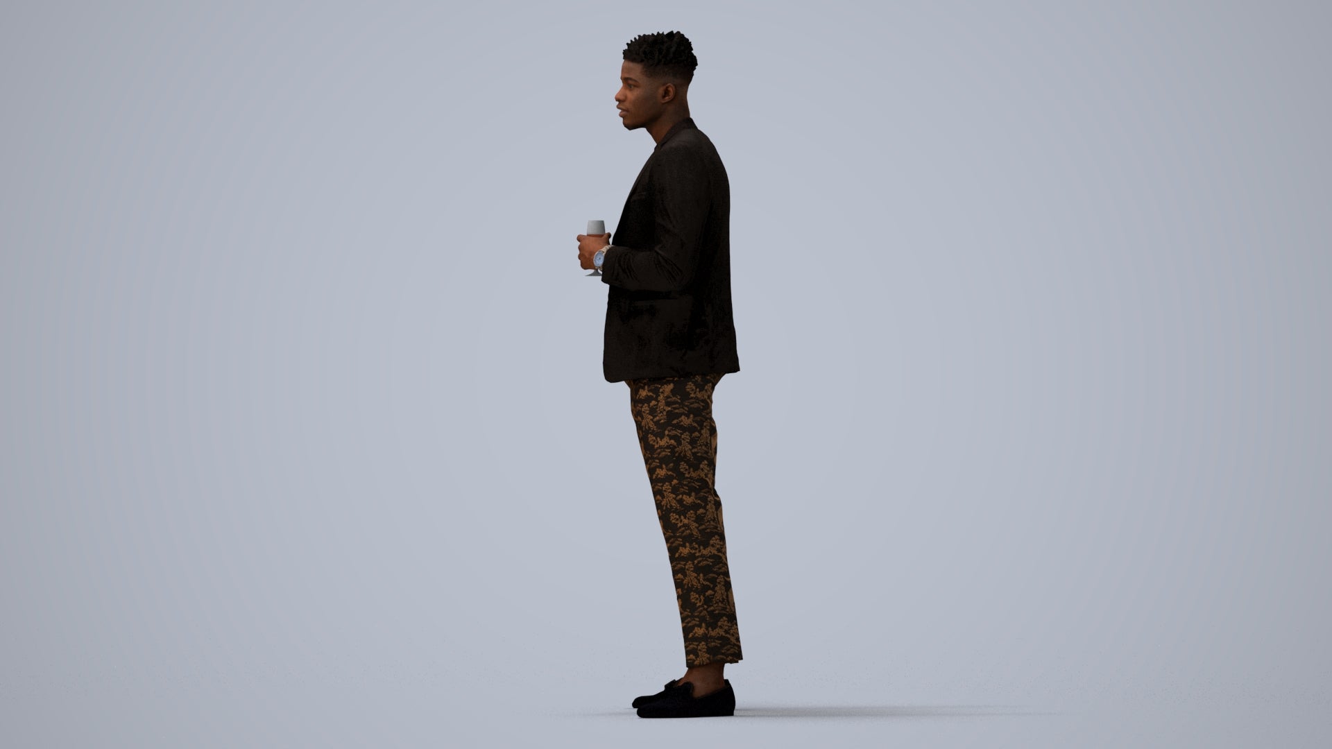realistic 3D people man formal formalaffairs, render-ready for V-Ray and Corona, FBX OBJ, three-quarter view render