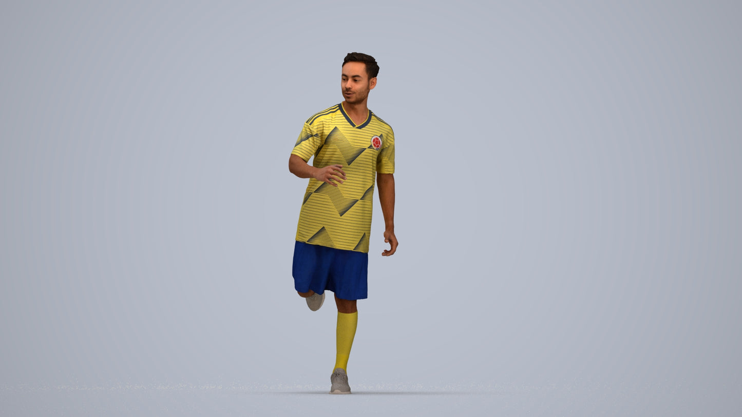 realistic 3D people man sport, render-ready for V-Ray and Corona, FBX OBJ, top-down view render