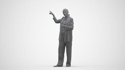 3D scanned woman business, photorealistic archviz people for Enscape and SketchUp, three-quarter front view render