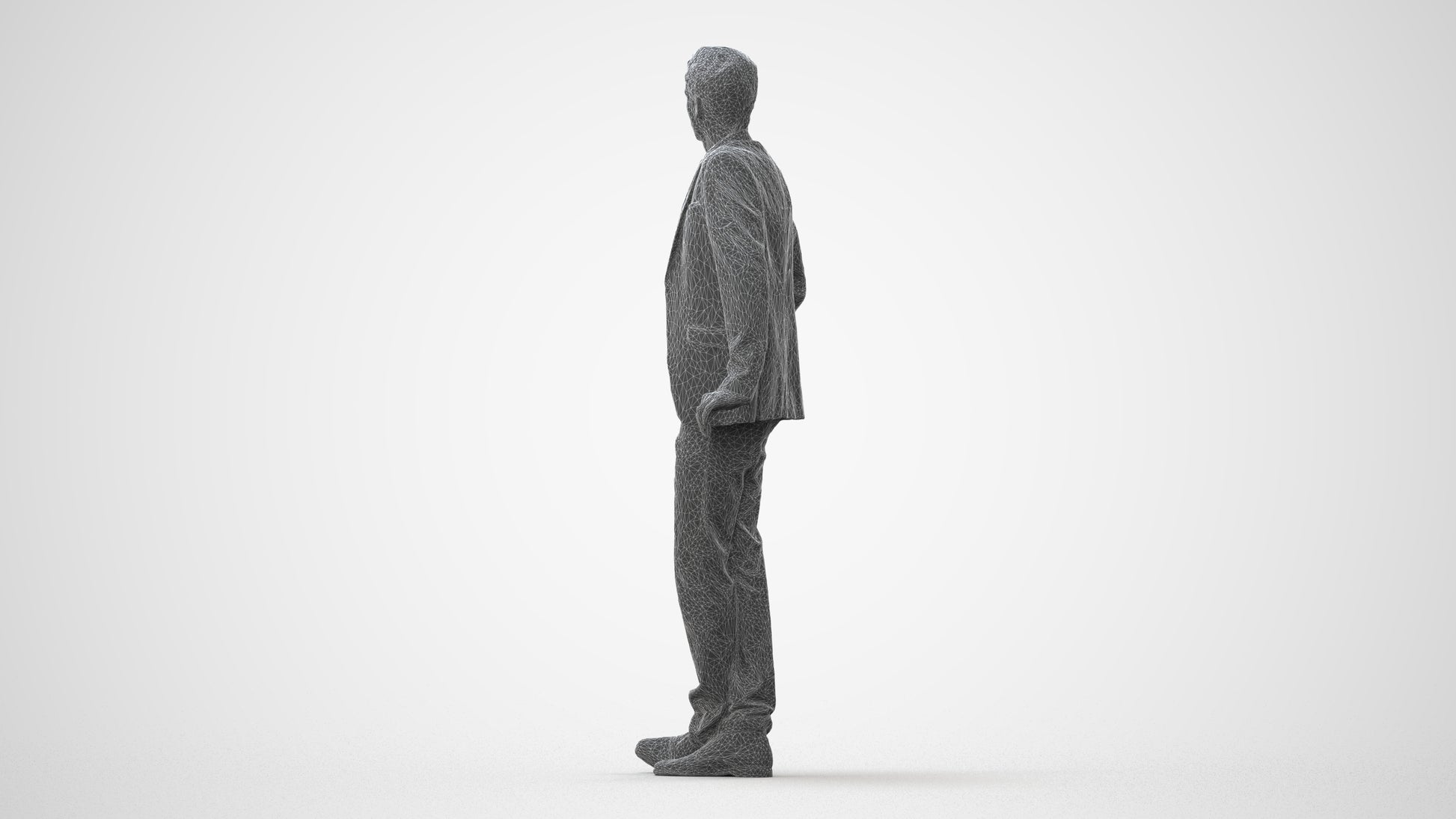 3D scanned man business, photorealistic archviz people for Enscape and SketchUp, square thumbnail