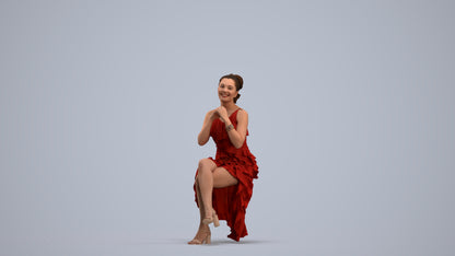 scanned 3D woman formal formalaffairs, photogrammetry people for Enscape and V-Ray, standing pose render