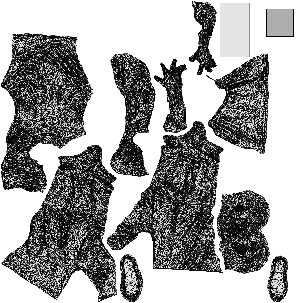 realistic 3D people man casual standing, render-ready for V-Ray and Corona, FBX OBJ, wireframe top-down view