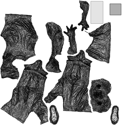 realistic 3D people man casual standing, render-ready for V-Ray and Corona, FBX OBJ, wireframe top-down view