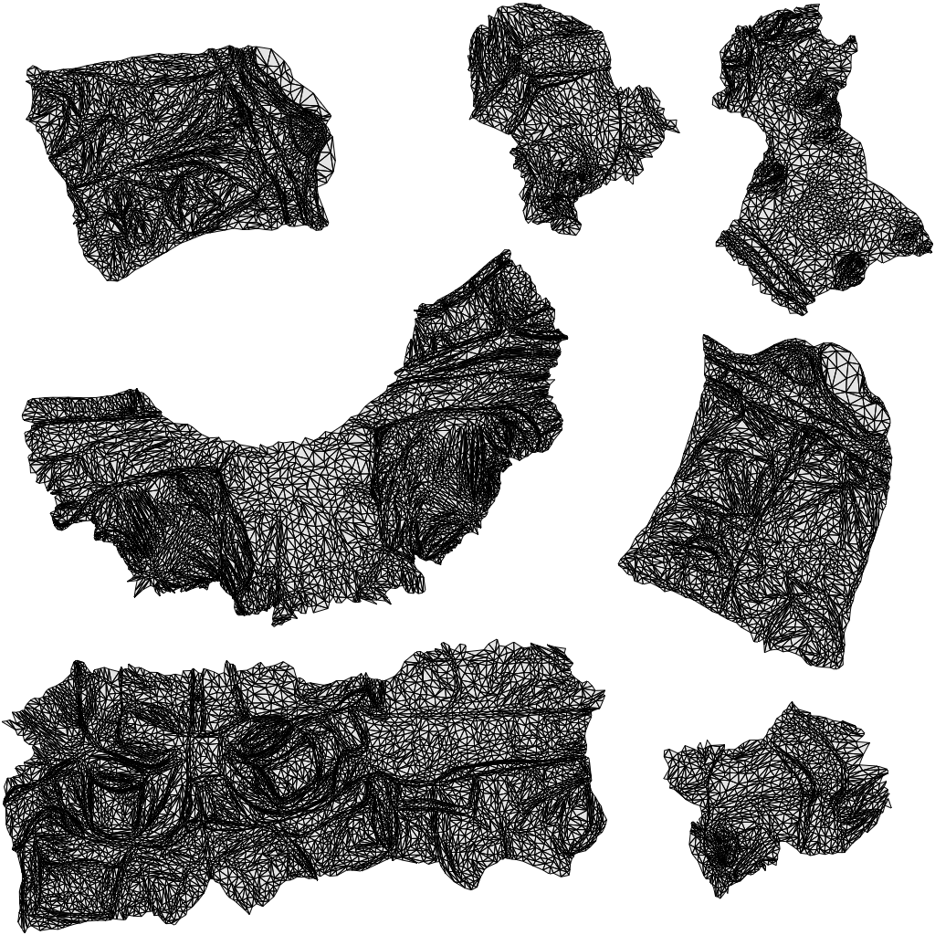 photogrammetry 3D senior man standing, realistic human model archviz FBX, wireframe top-down view