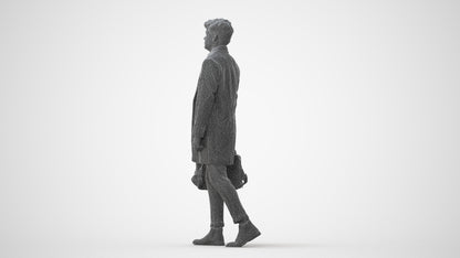 realistic 3D human man business walking, archviz people FBX OBJ for Blender, square thumbnail