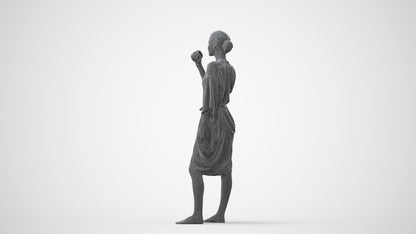 realistic 3D human woman bathroom, archviz people FBX OBJ for Blender, square thumbnail