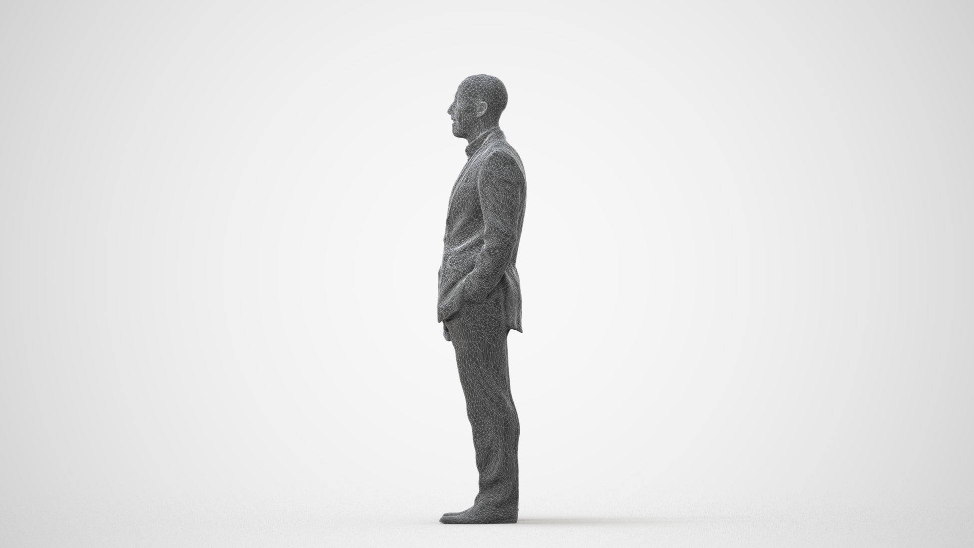 realistic 3D man business, scanned archviz people for Blender and 3ds Max, square thumbnail