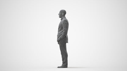 realistic 3D man business, scanned archviz people for Blender and 3ds Max, square thumbnail