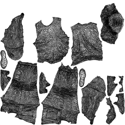 3D people model man casual standing, scanned human for 3ds Max rendering, wireframe top-down view