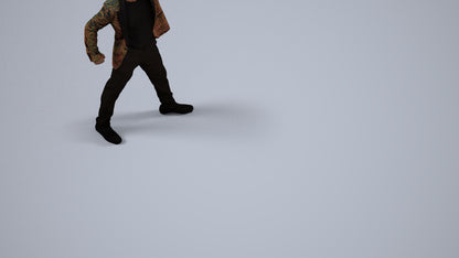 realistic 3D man formal dancing, scanned archviz people for Blender and 3ds Max, back view render